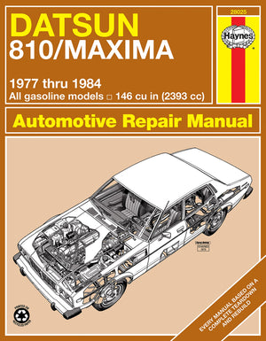 Datsun 810 & Maxima Sedan, Wagon & Coupe petrol (19771984) Haynes Repair Manual,Used