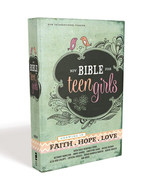 Niv, Bible For Teen Girls, Hardcover: Growing In Faith, Hope, And Love,New