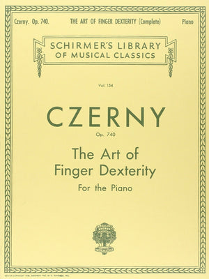 Czerny: Art of Finger Dexterity for the Piano, Op. 740 (Complete) (Schirmer's Library Of Musical Classics, Vol. 154),Used