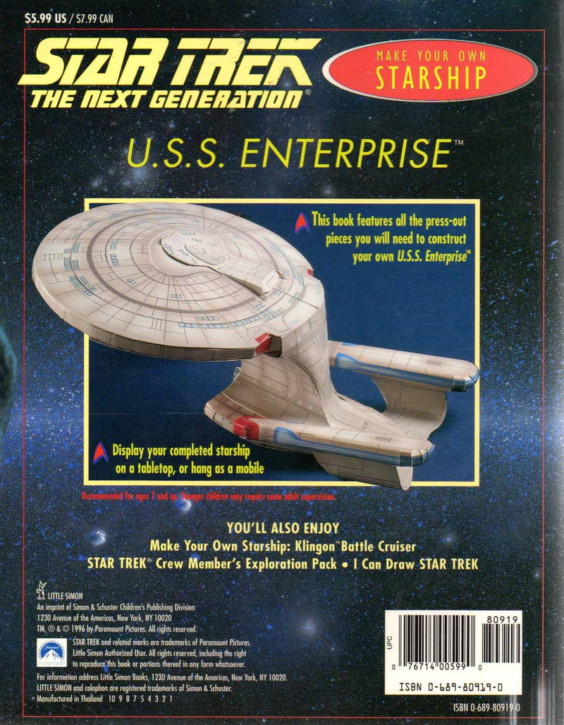 U.S.S. Enterprise Next Generation: Make Your Own Starship (Make Your Own Starship, 1),Used