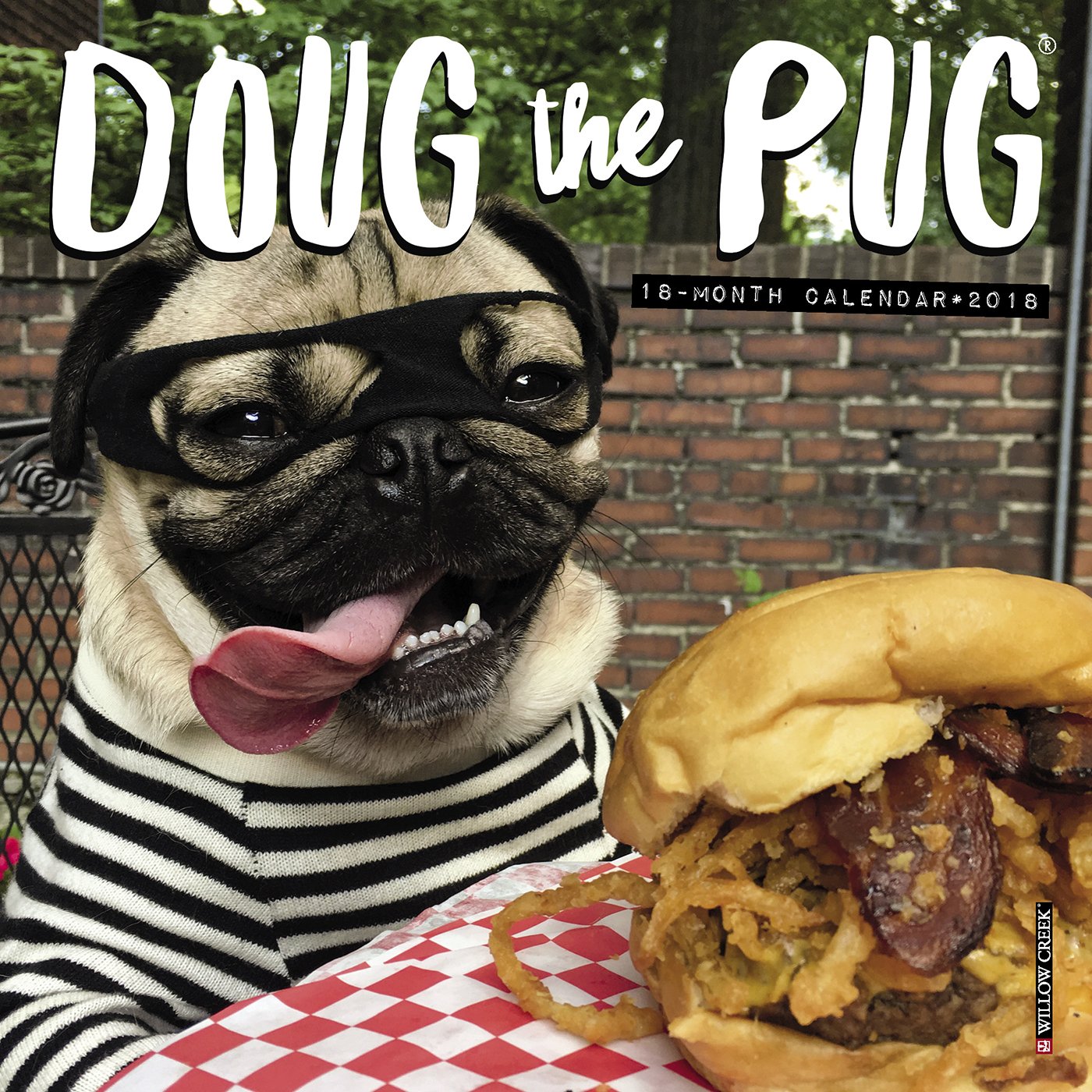 Doug the Pug 2018 Mini Wall Calendar,Used