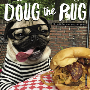 Doug the Pug 2018 Mini Wall Calendar,Used