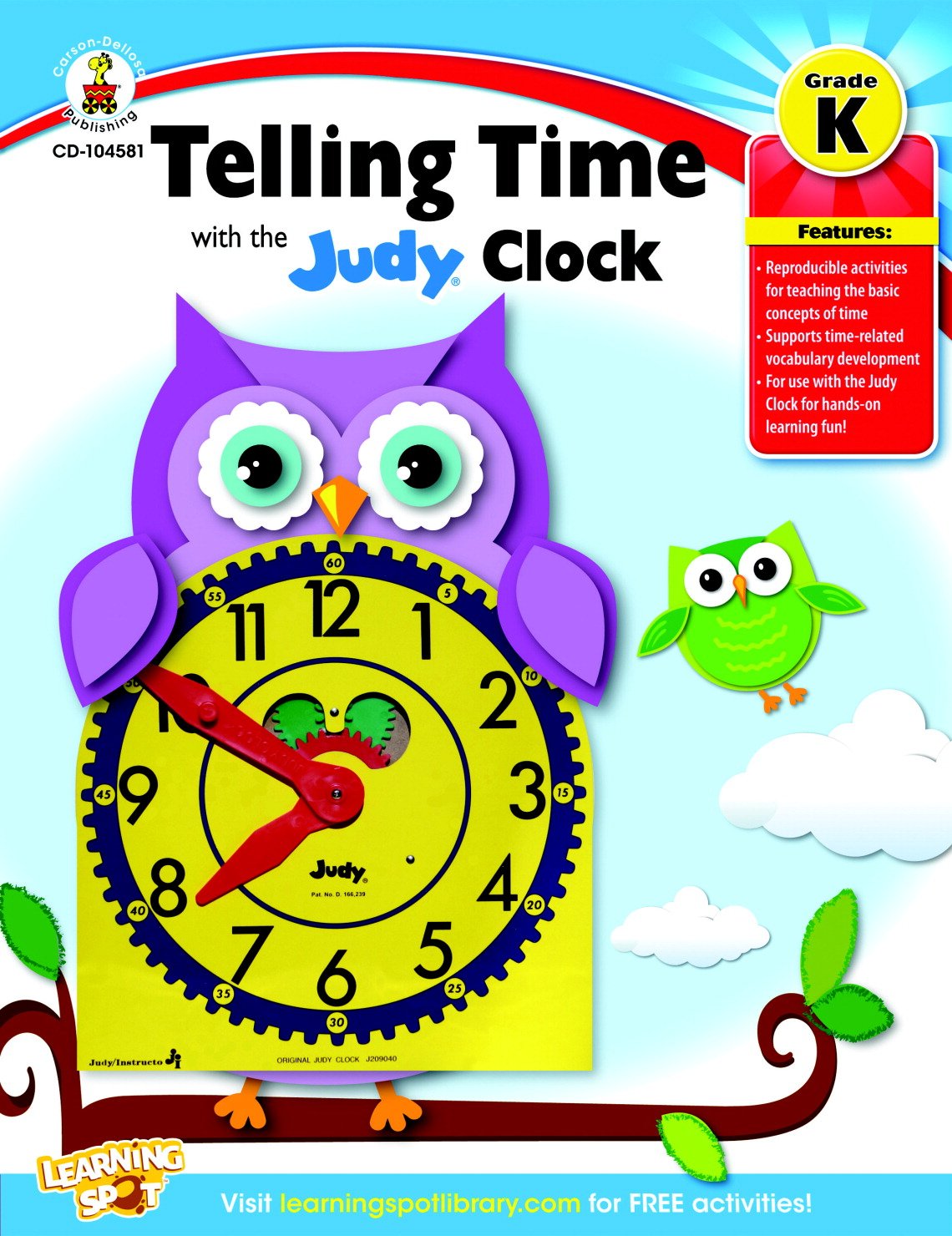 Telling Time With The Judy Clock, Grade K,Used