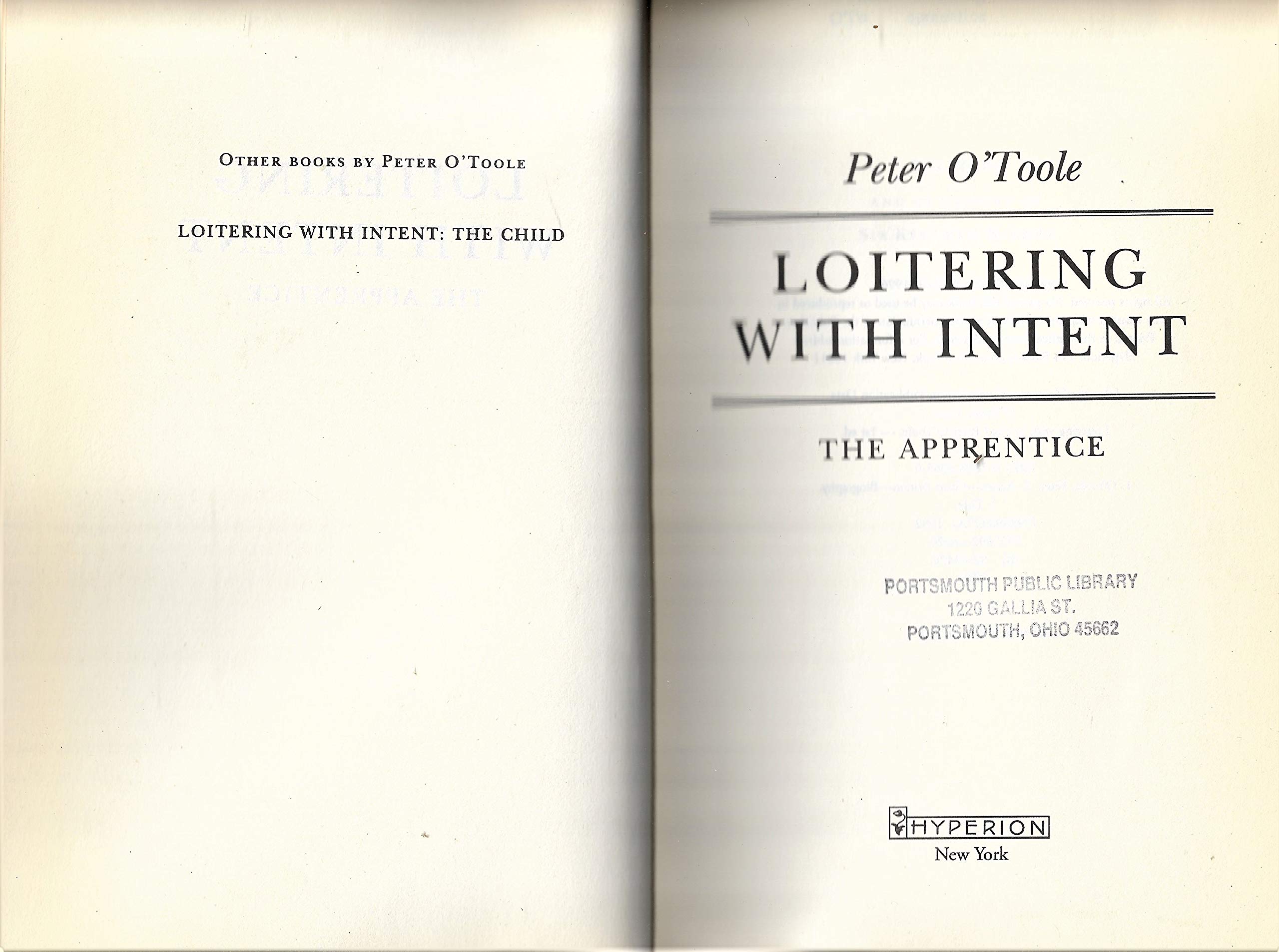 Loitering With Intent: The Apprentice,New
