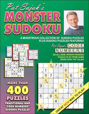 Pat Sajak's Monster Sudoku: A Monstrous Collection of Sudoku Puzzles, Plus Sudoku Puzzles Featuring Pat Sajak's Code Numbers,Used