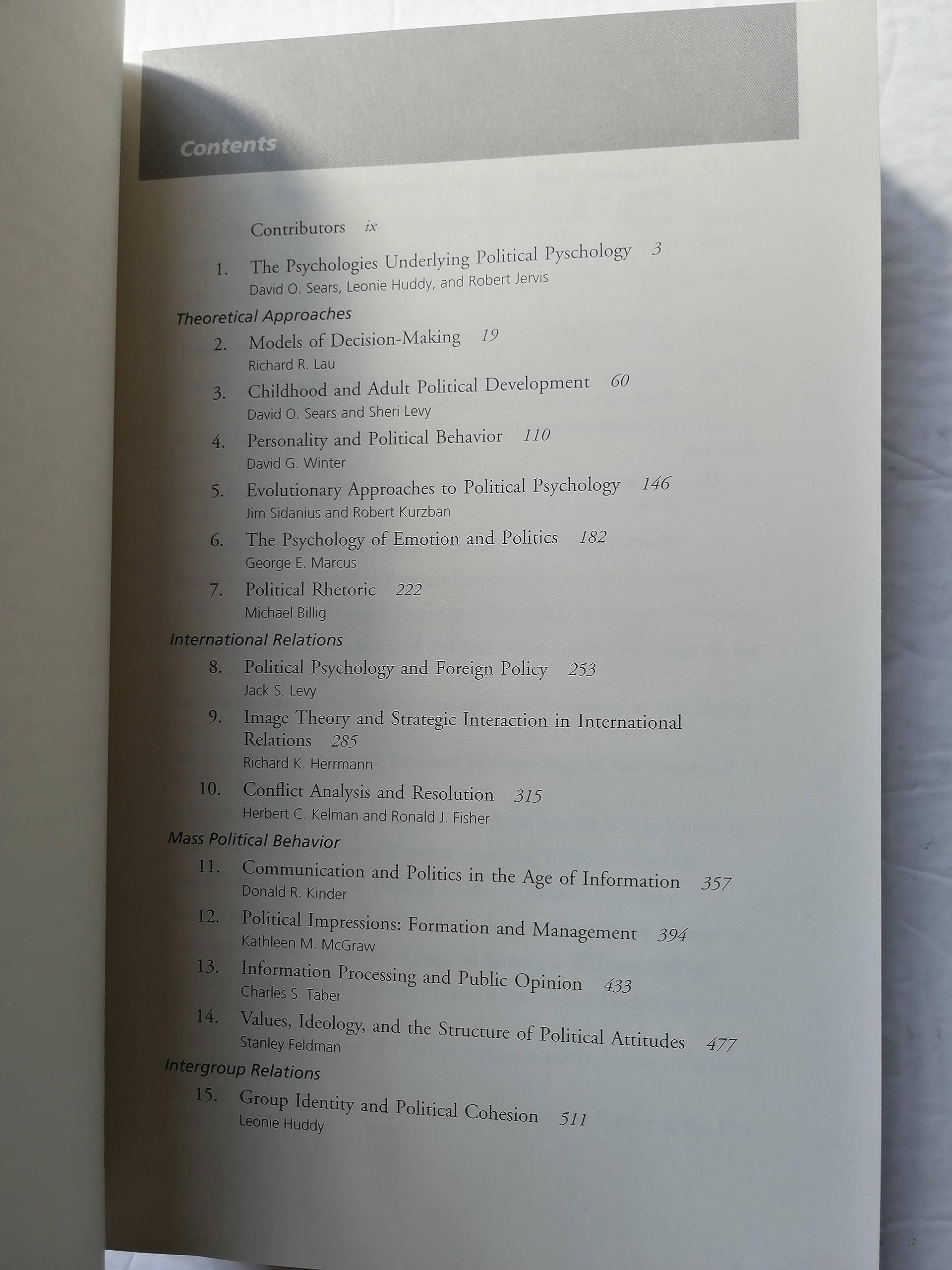 Oxford Handbook Of Political Psychology,Used