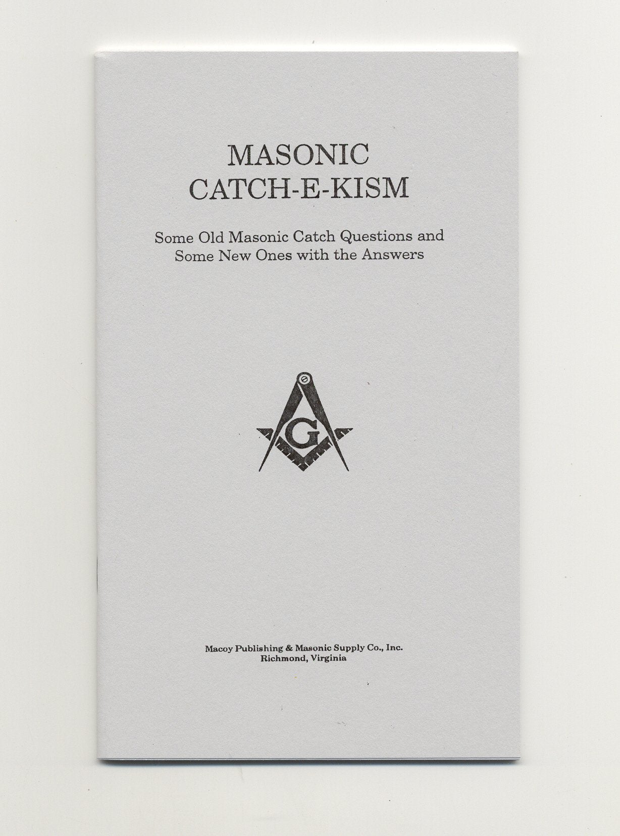 Masonic CatchEKism,Used