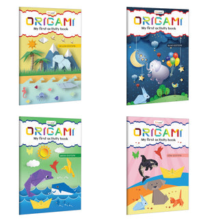 My First Activity Book - Origami (Blue, Yellow, Pink And Green Edition) : Activity Book For Children, Paper-Folding Art Book, Creative Origami Book For Kids | Pack Of 4 Origami Activity Books