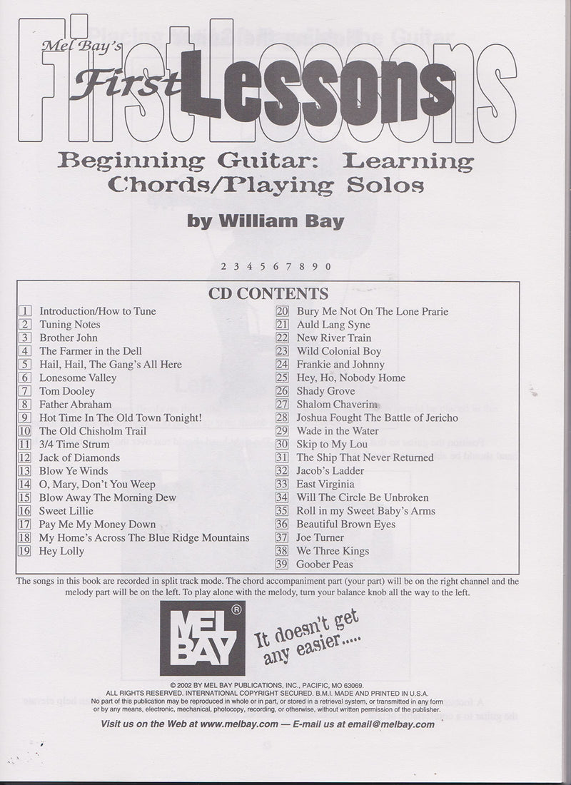 First Lessons Beginning Guitar: Learning Chords,Used