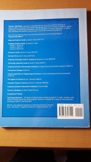 Calculus with Analytic Geometry: Solutions Guide v. 3,Used