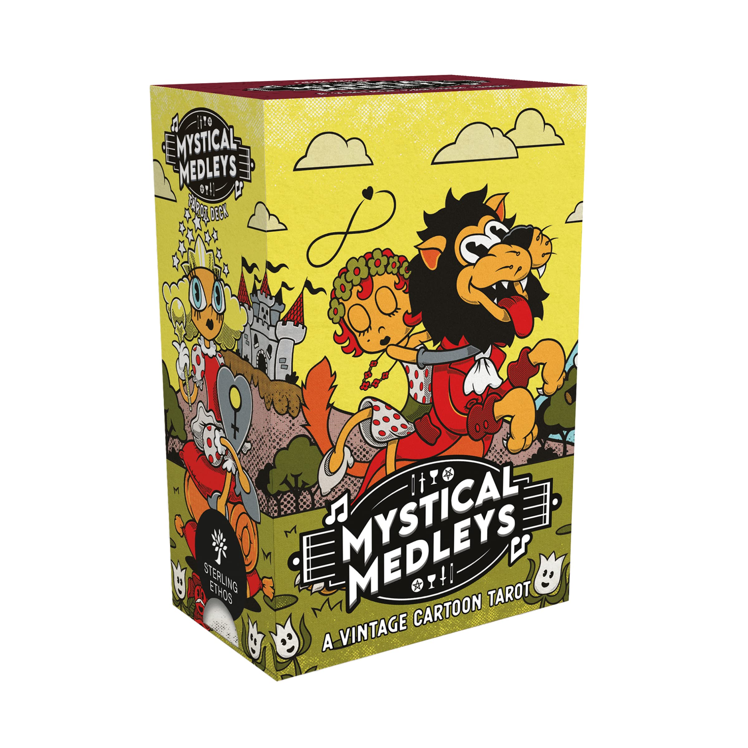 Mystical Medleys Vintage Cartoon Tarot Deck: A 78Card Tarot Deck with Guidebook (Modern Tarot Library),Used