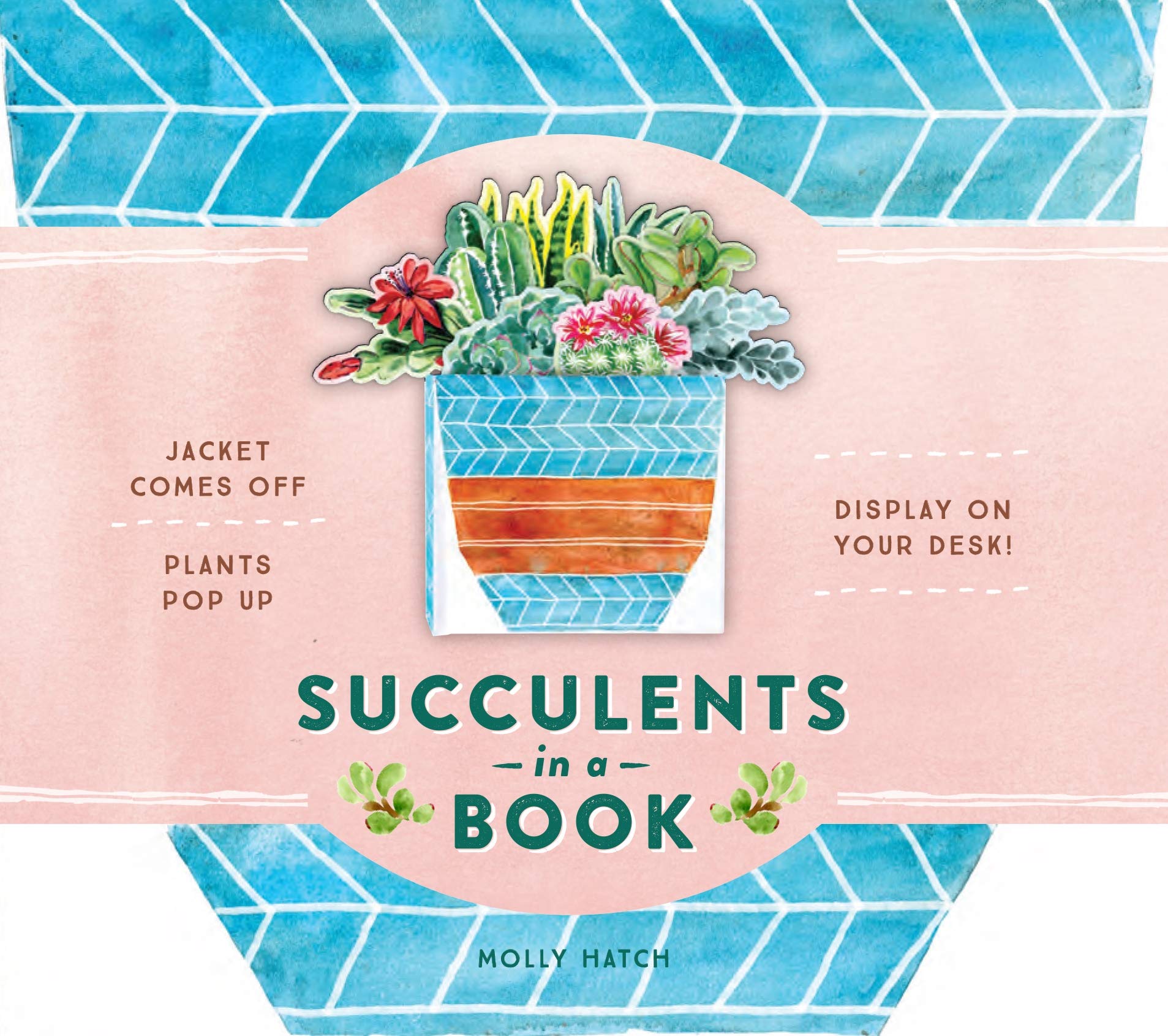 Succulents In A Book (Uplifting Editions): Jacket Comes Off. Plants Pop Up. Display On Your Desk!