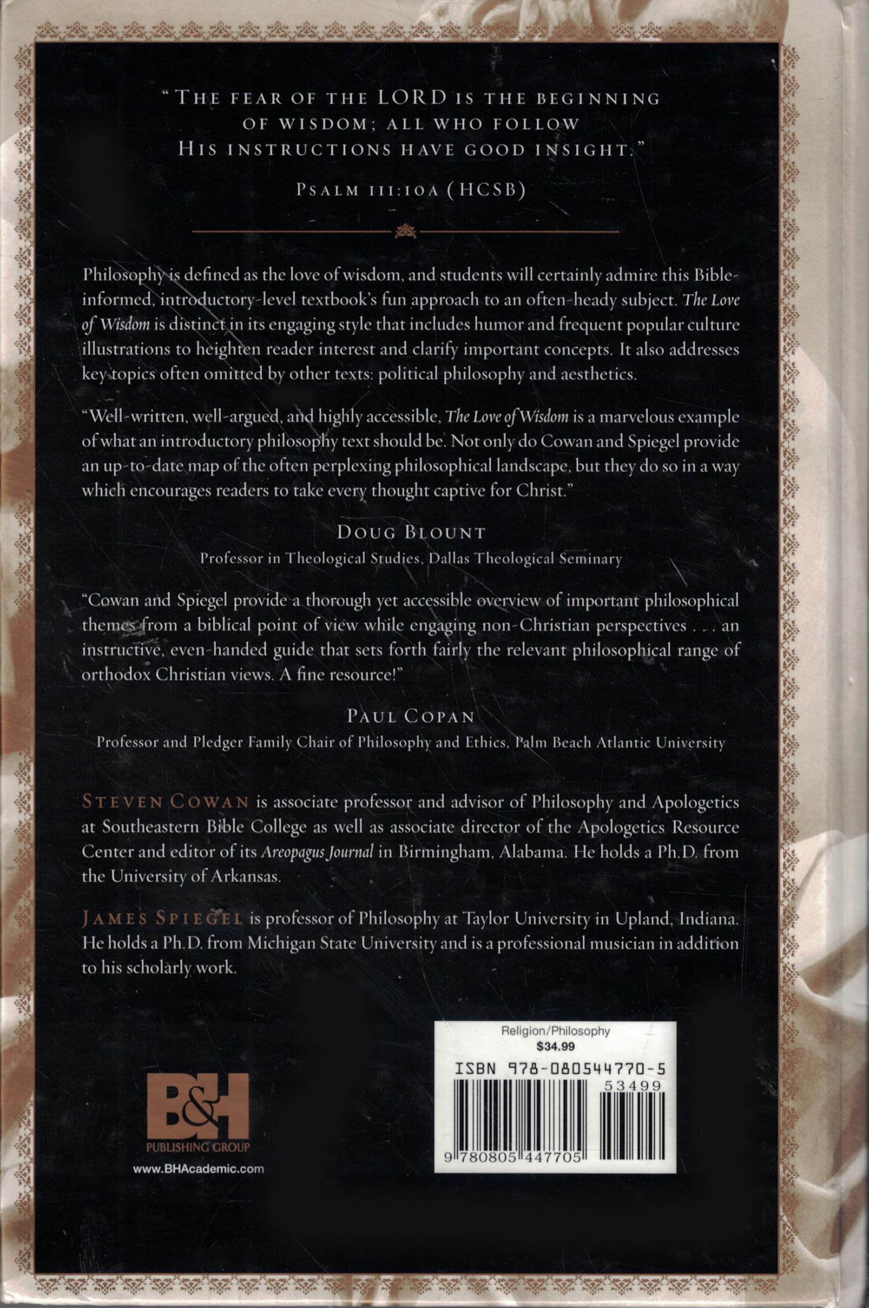 The Love of Wisdom: A Christian Introduction to Philosophy,Used