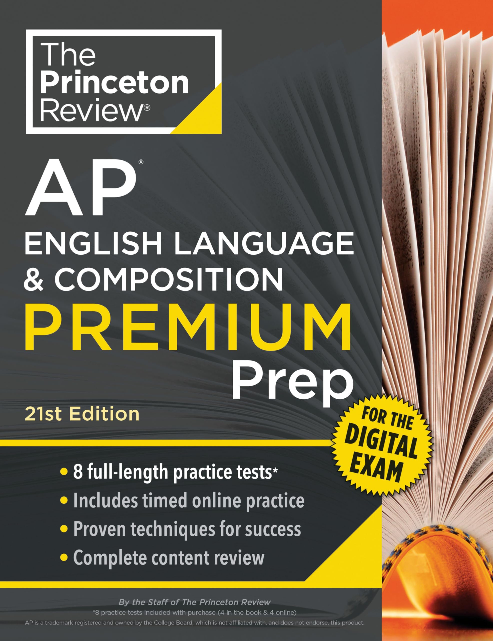 Princeton Review Ap English Language & Composition Premium Prep, 21St Edition: 8 Practice Tests + Digital Practice Online + Cont