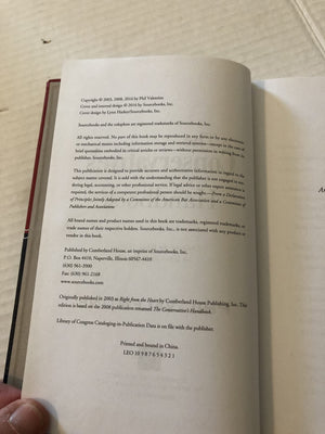 The Conservative's Handbook: Defining the Right Position on Issues from A to Z,Used