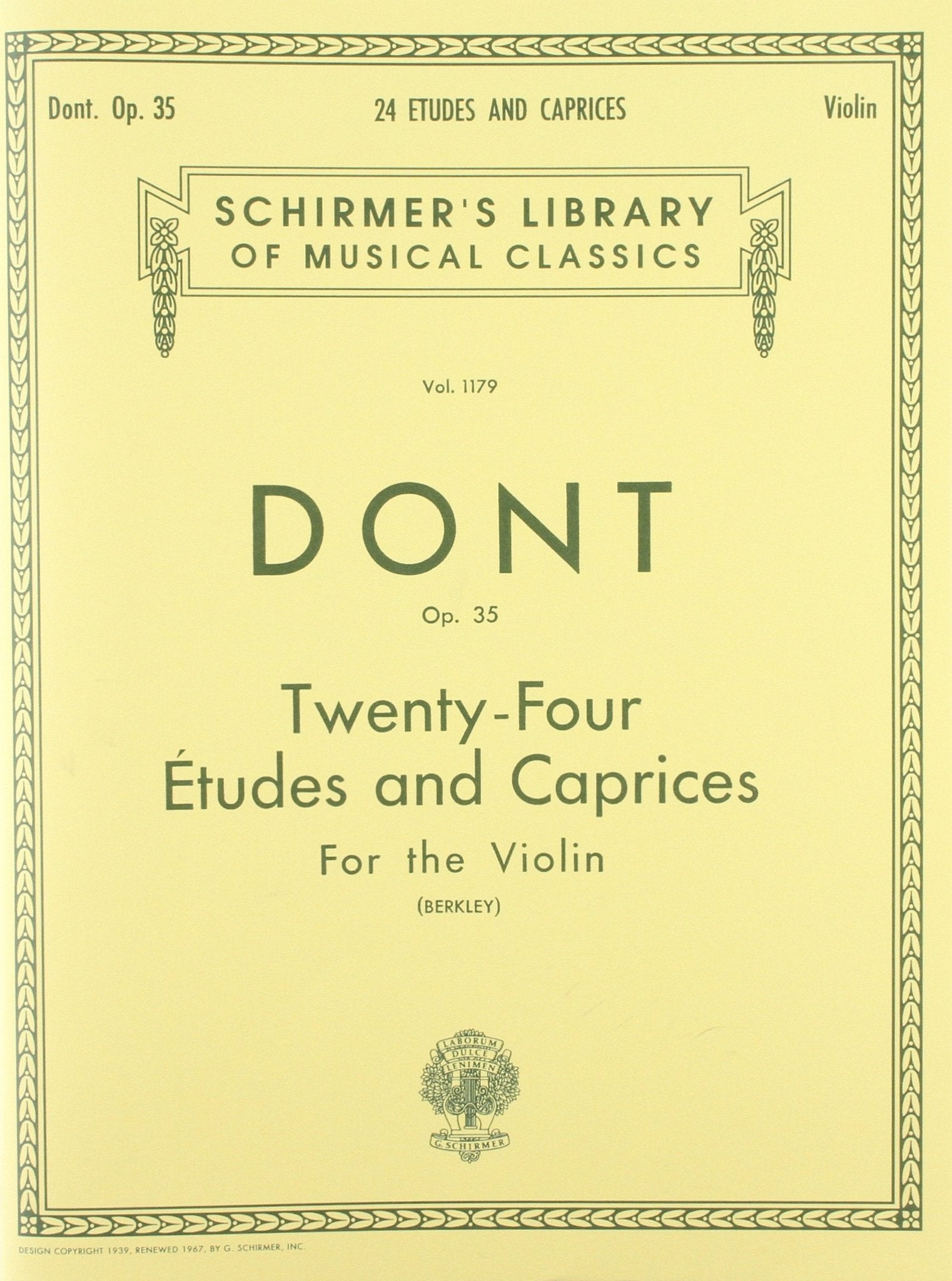 Dont: 24 Etudes And Caprices, Op. 35 (Gradus Ad Parnassum)-used