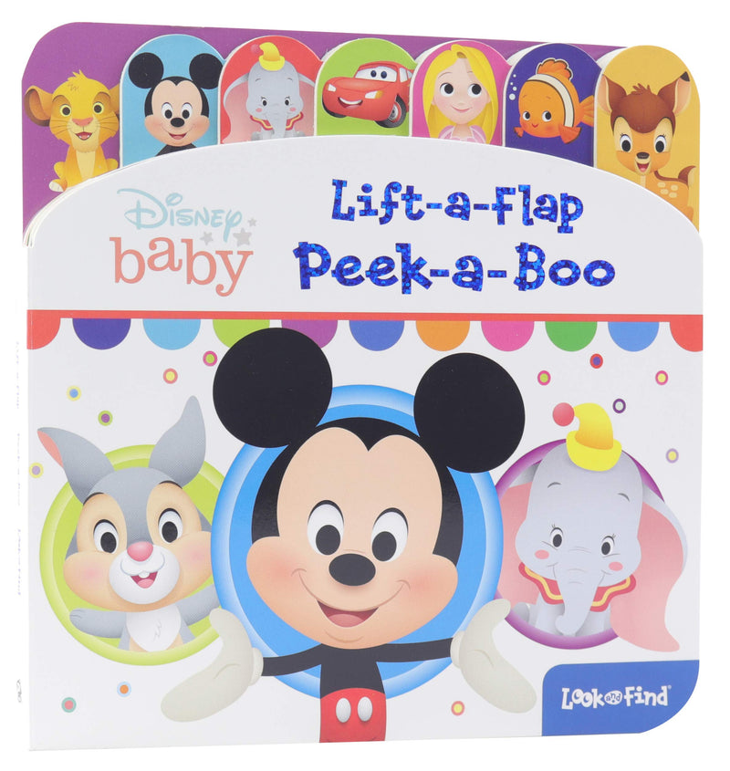 Disney Baby Mickey, Lion King, Princess, and More!  PeekaBoo LiftaFlap Look and Find Board Book PI Kids,Used