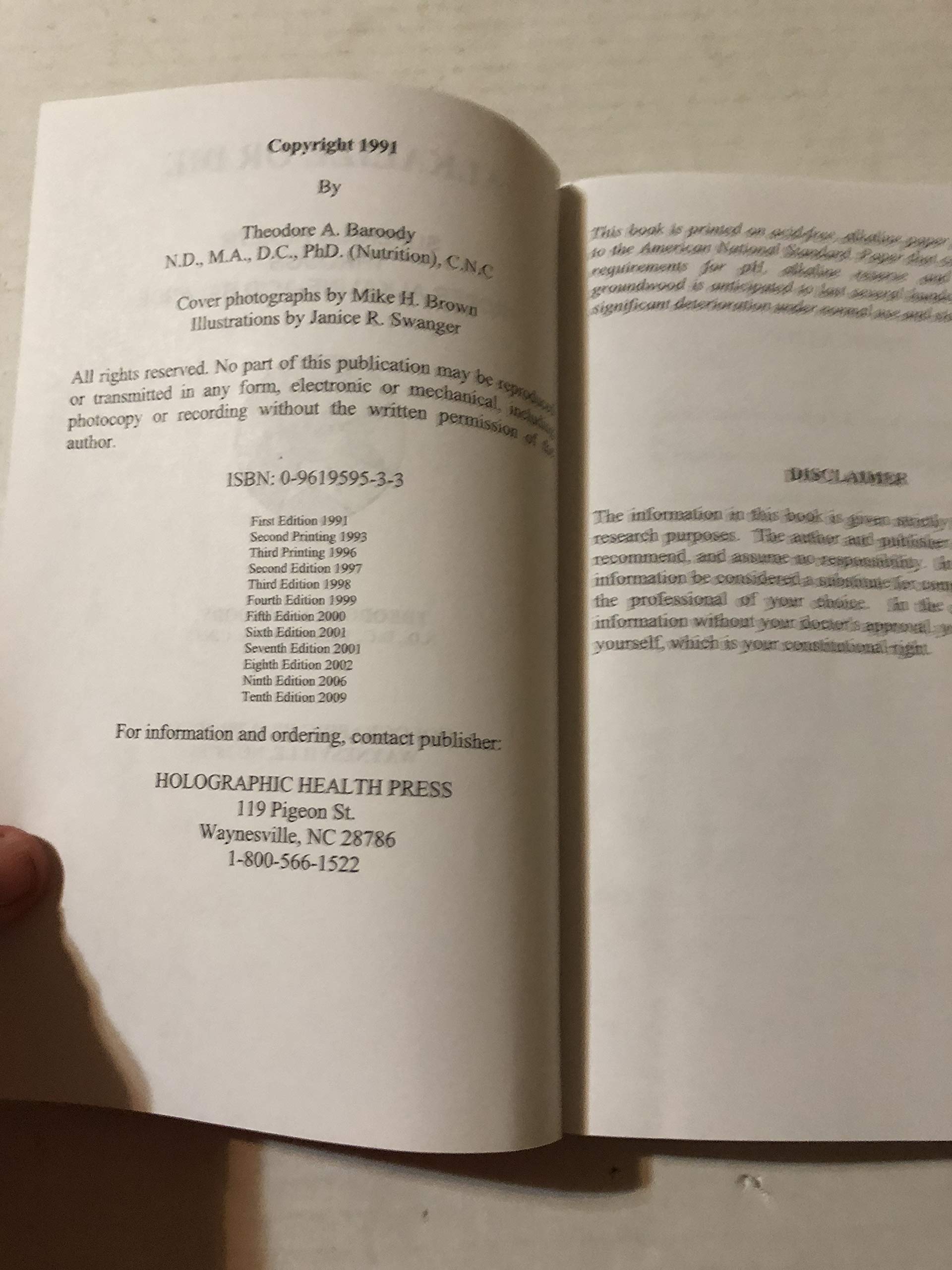 Alkalize Or Die: Superior Health Through Proper Alkalineacid Balance,Used