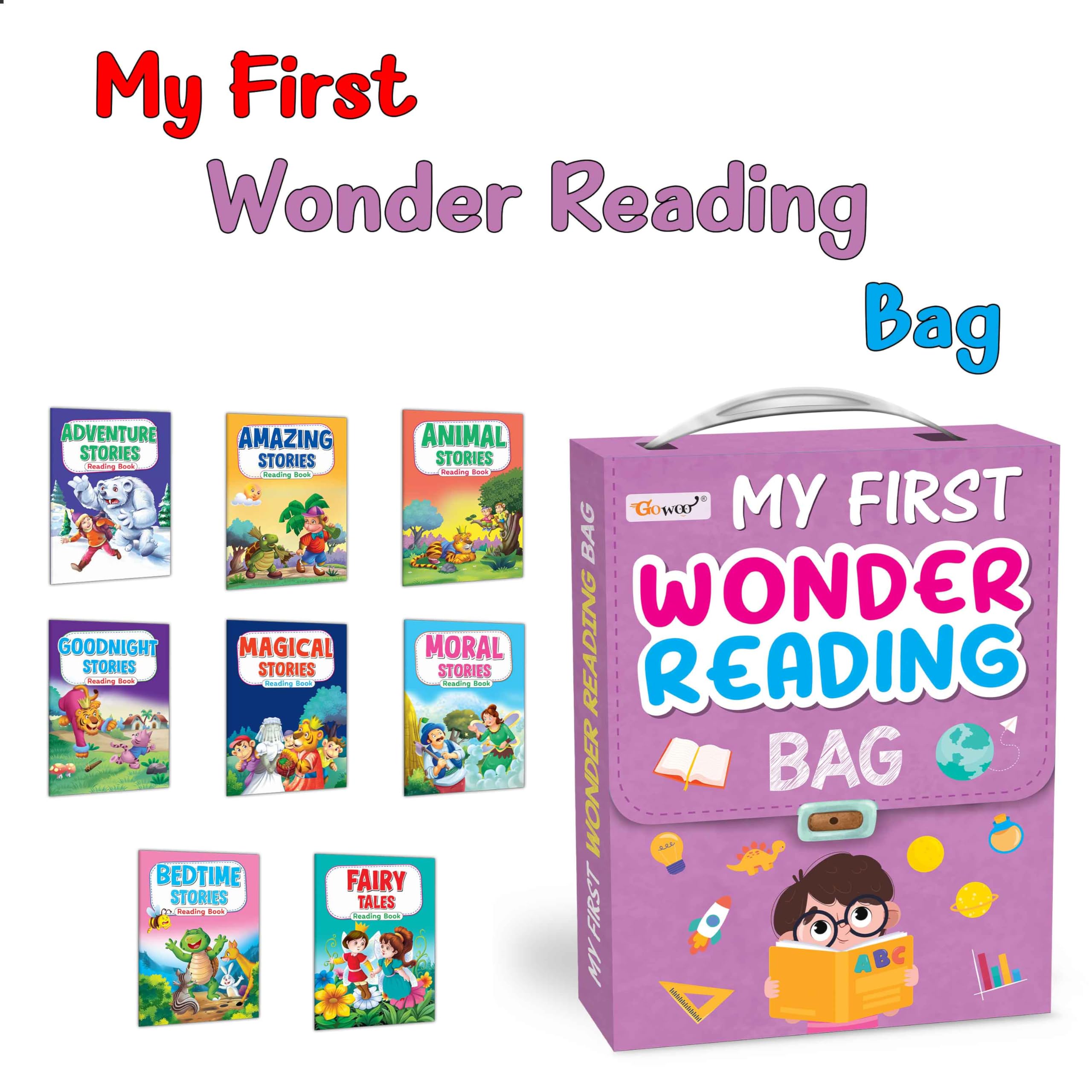 My First Picture Reading Library Bag : Learning Story Book For Kids, Educational Picture Book With Story For Toddlers, Collection Of 8 Story Books