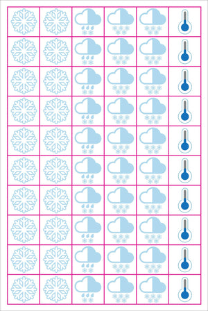 Essentials Weather Planner Stickers (300 stickers),Used