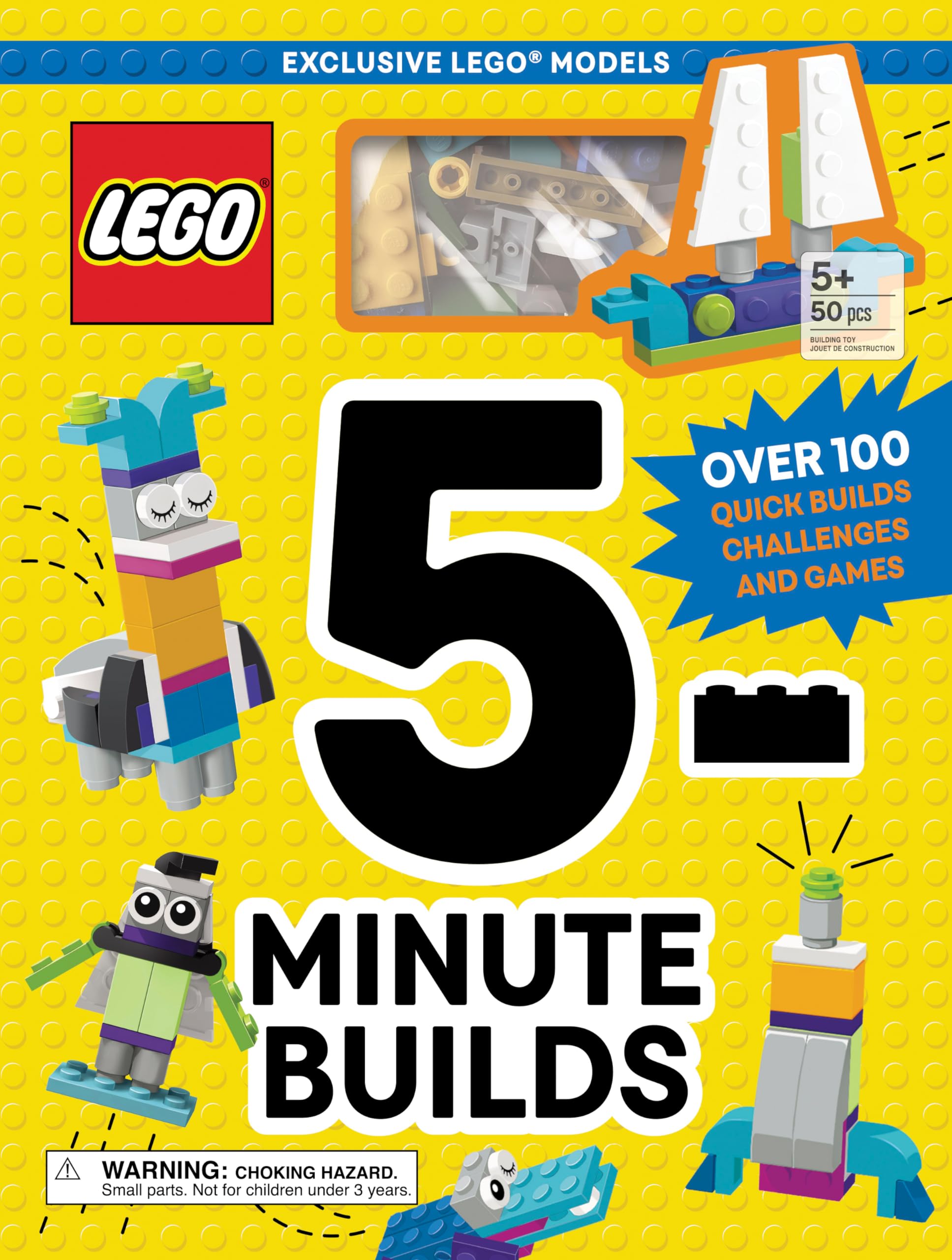 LEGO Books. 5Minute Builds: 100+ Quick Model Build Ideas, Basic Brick Kit, and Awesome Activities to Inspire Imagination and Cr,Used
