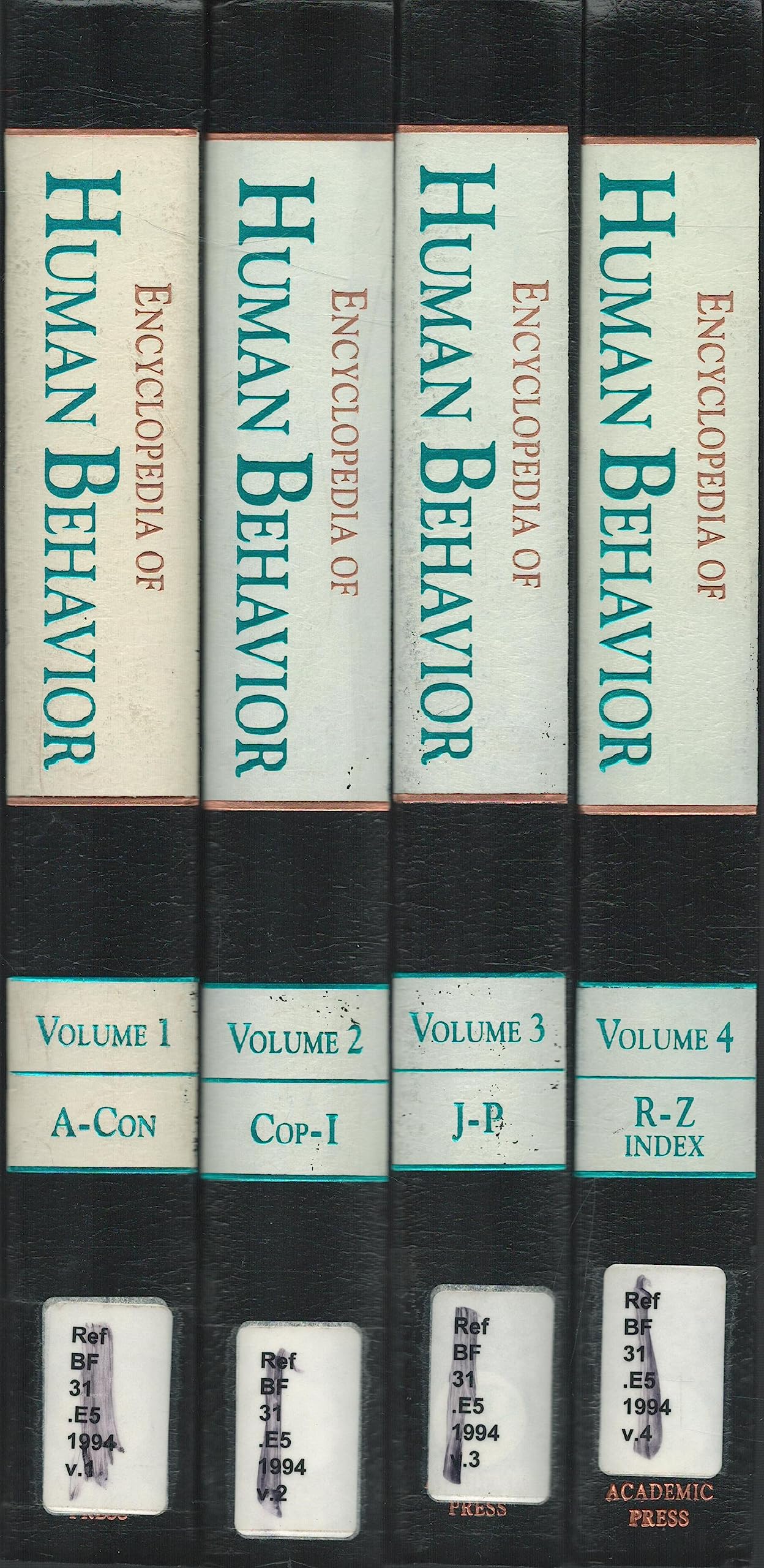 Encyclopedia of Human Behavior, FourVolume Set: 14,Used