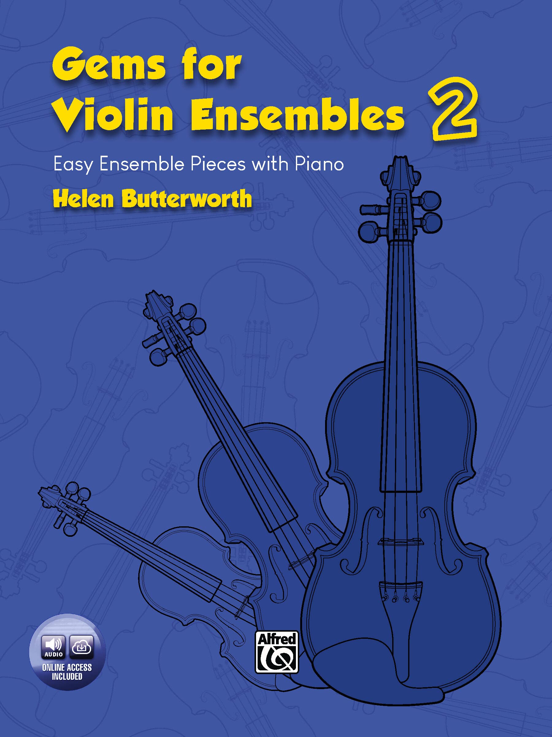 Gems for Violin Ensembles, Bk 2: Easy Ensemble Pieces with Piano, Book & Online Audio,Used