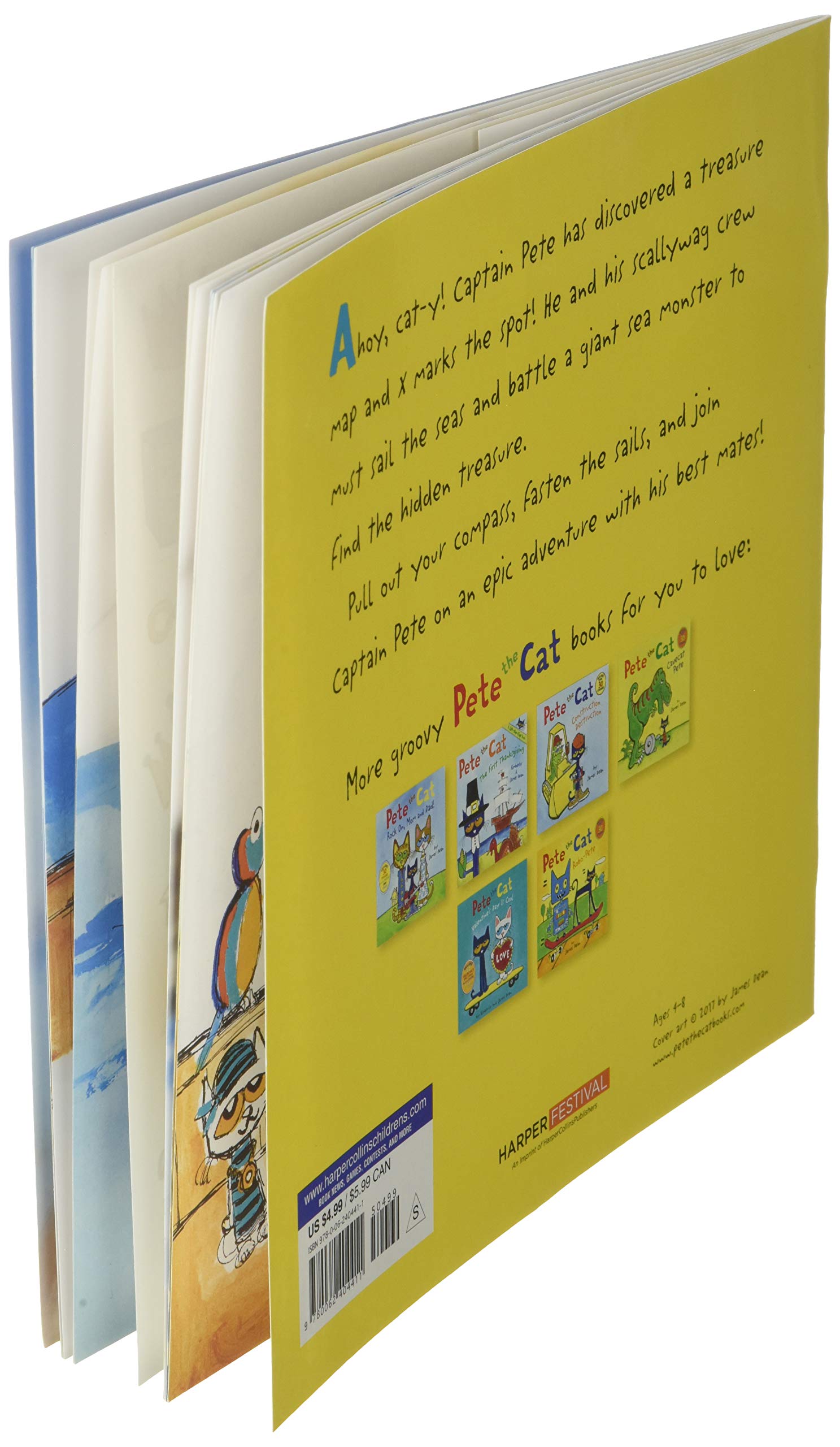 Pete the Cat and the Treasure Map: Includes Over 30 Stickers!,Used