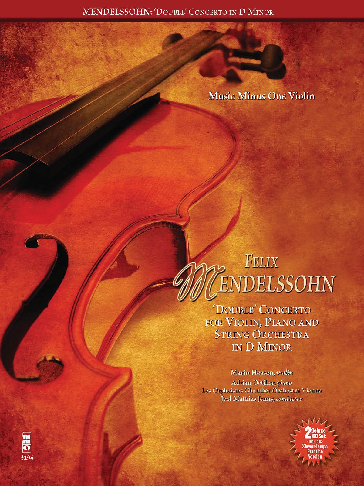 Mendelssohn  Double Concerto for Piano, Violin and String Orchestra in D Minor: Book/2CDs Pack (Music Minus One (Numbered)),Used
