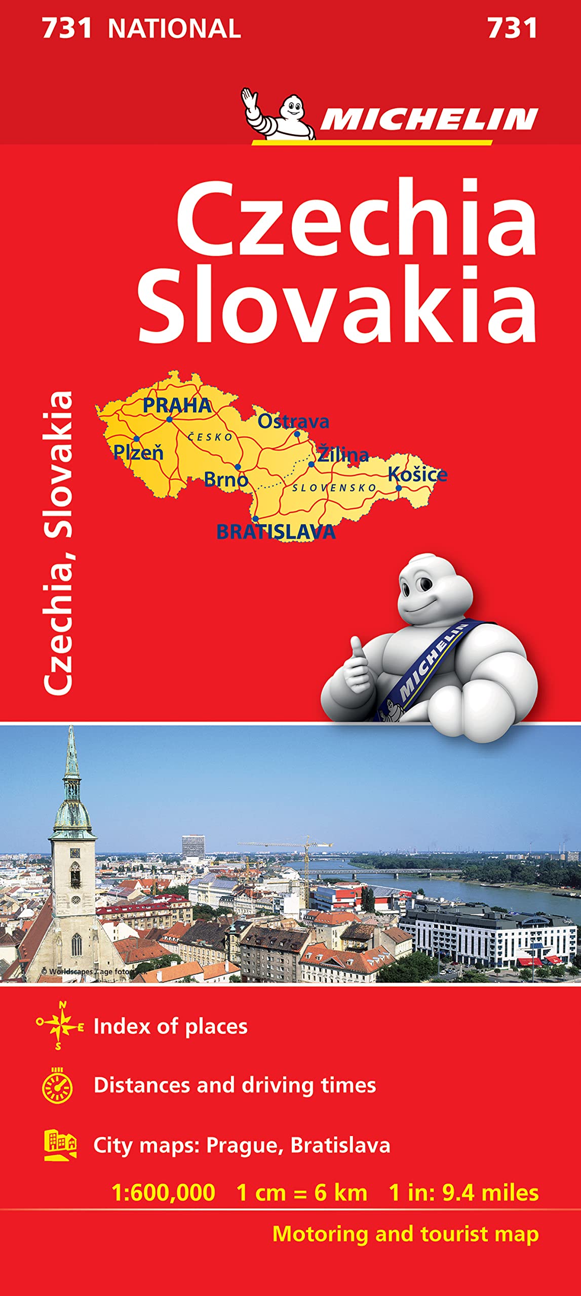 Czech Republic/Slovak Republic  Michelin National Map 731 (Michelin National Maps),Used