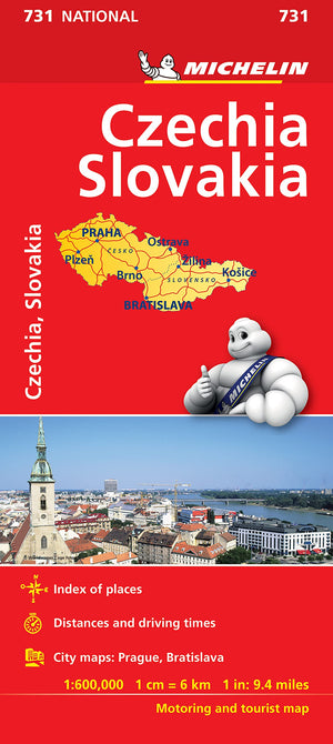 Czech Republic/Slovak Republic  Michelin National Map 731 (Michelin National Maps),Used