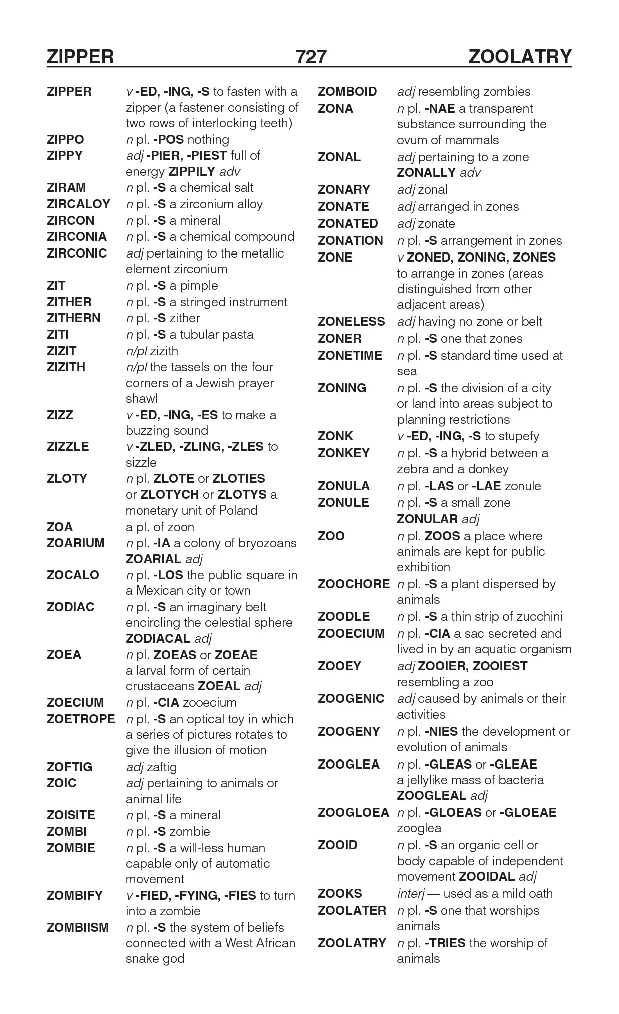 The Official Scrabble Players Dictionary, Seventh Ed., Newest Edition, 2023 Copyright, (Mass Market Paperback),New