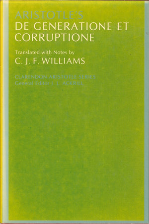 De Generatione et Corruptione (Clarendon Aristotle Series),Used