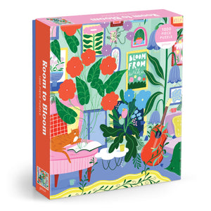 Galison Room To Bloom  1000 Piece Jigsaw Puzzle Featuring Beautiful Artwork Of A Floral Filled Living Room Scene