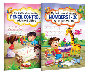 My First Book Of Writing Pencil Control And Numbers 1-20 With Activities : Toddlers Activity Book, Writing Practice Workbook, ChildrenS Activity Book | Pack Of 2 Writing Activity Books