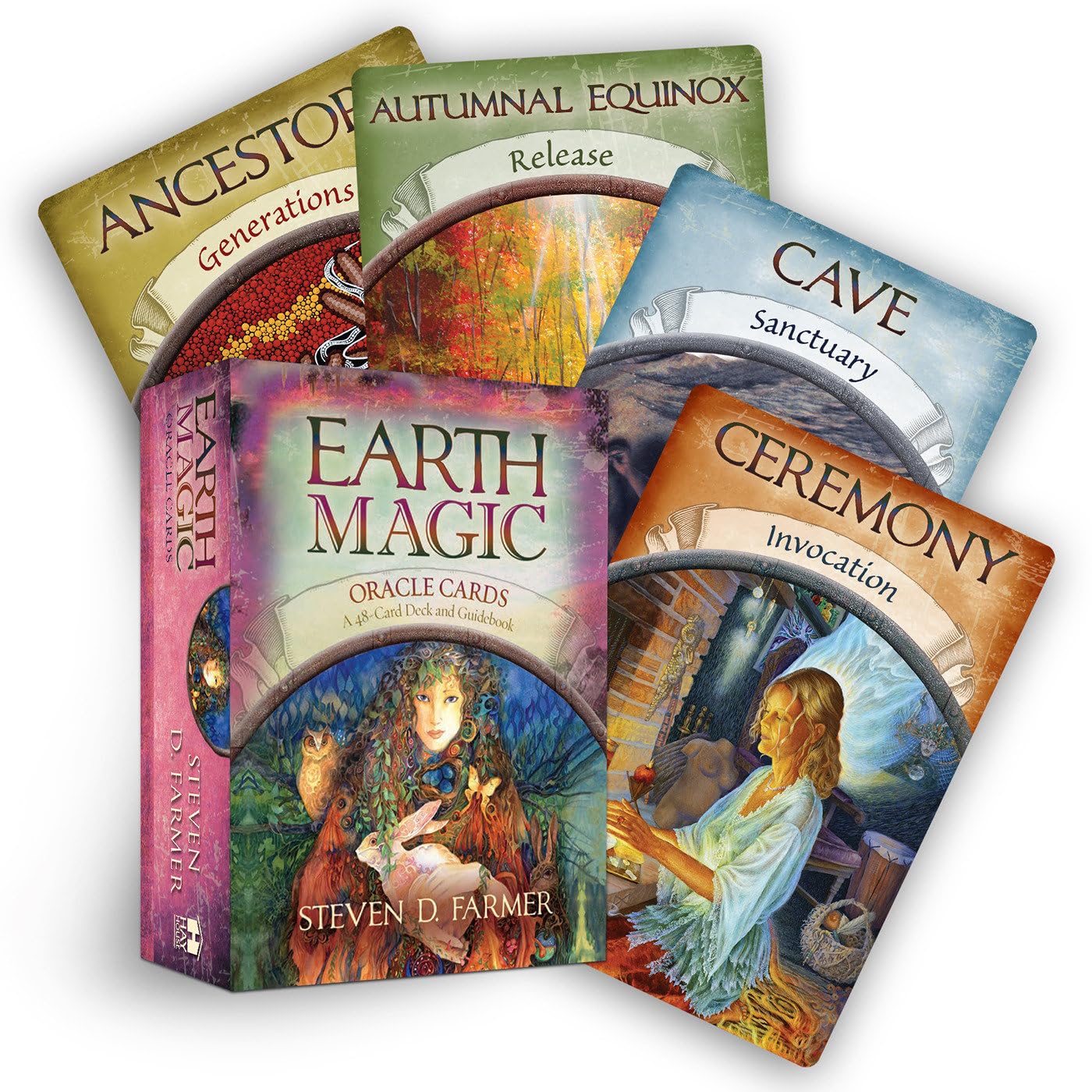 Earth Magic Oracle Cards: A 48Card Deck and Guidebook,Used