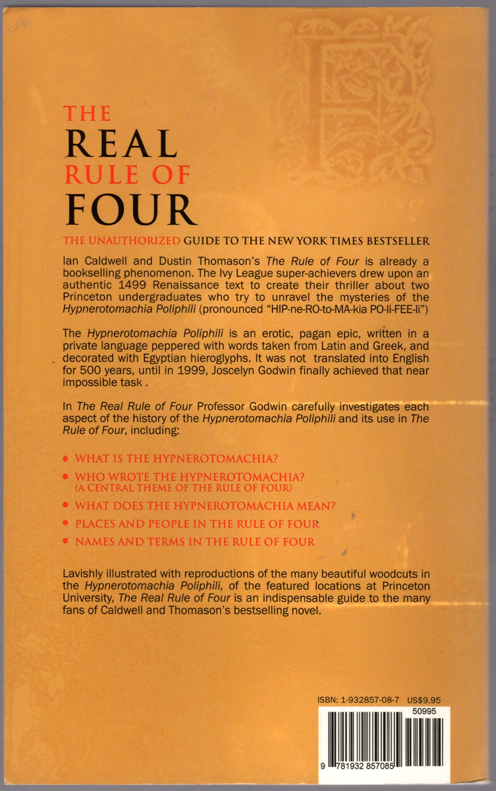 The Real Rule Of Four: The Unauthorized Guide To The New York Times #1 Bestseller,Used