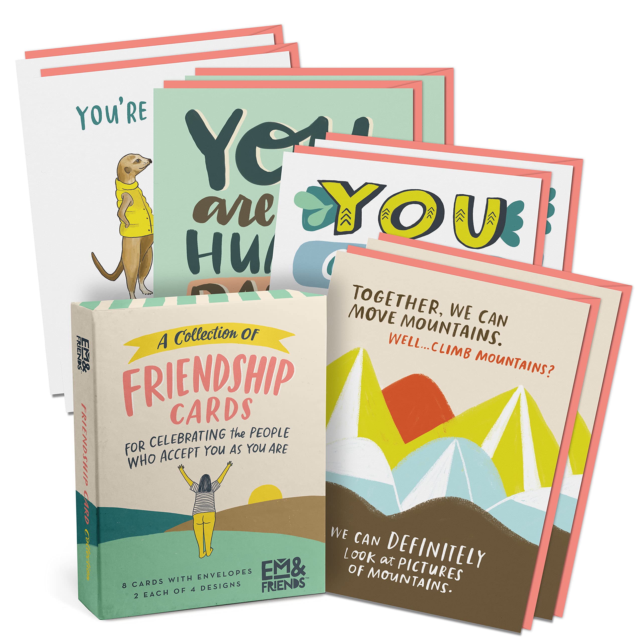 Em & Friends Friendship And Encouragement Cards, Box Of 8 Assorted (Em & Friends Boxed Cards (Mixed))