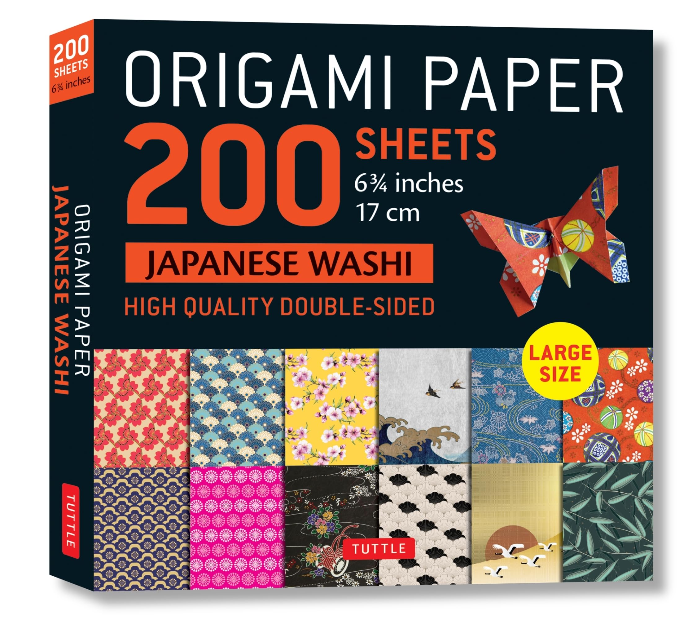 Origami Paper 200 Sheet Japanese Washi Patterns 6 3/4' 17 Cm: Double Sided Origami Sheets With 12 Different Patterns (Instructio,Used