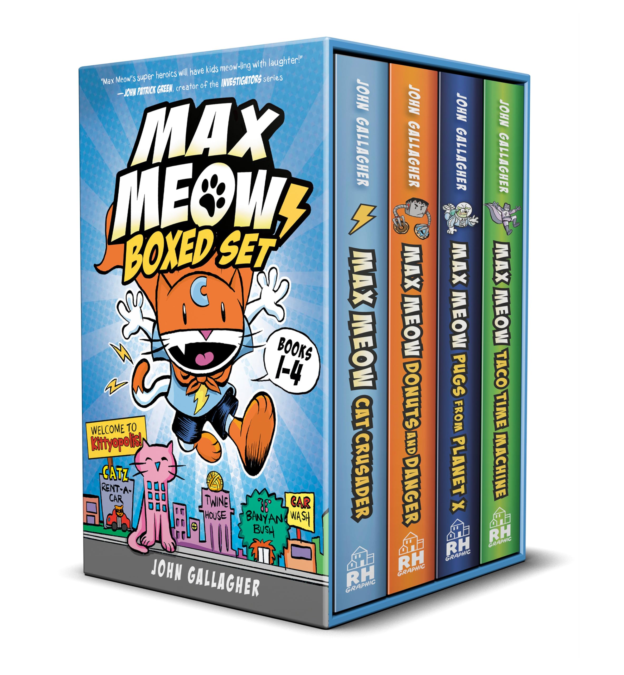 Max Meow Boxed Set: Welcome To Kittyopolis (Books 14): (A Graphic Novel Boxed Set),New