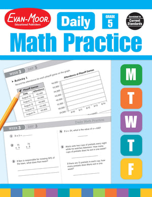 EvanMoor Daily Math Practice, Grade 5,New