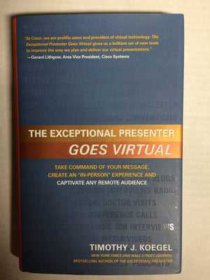 This Is The Original Hardcover 2010 Edition. A 2021 Revised Paperback Edition Is Available  The Exceptional Presenter Goes Virt,Used