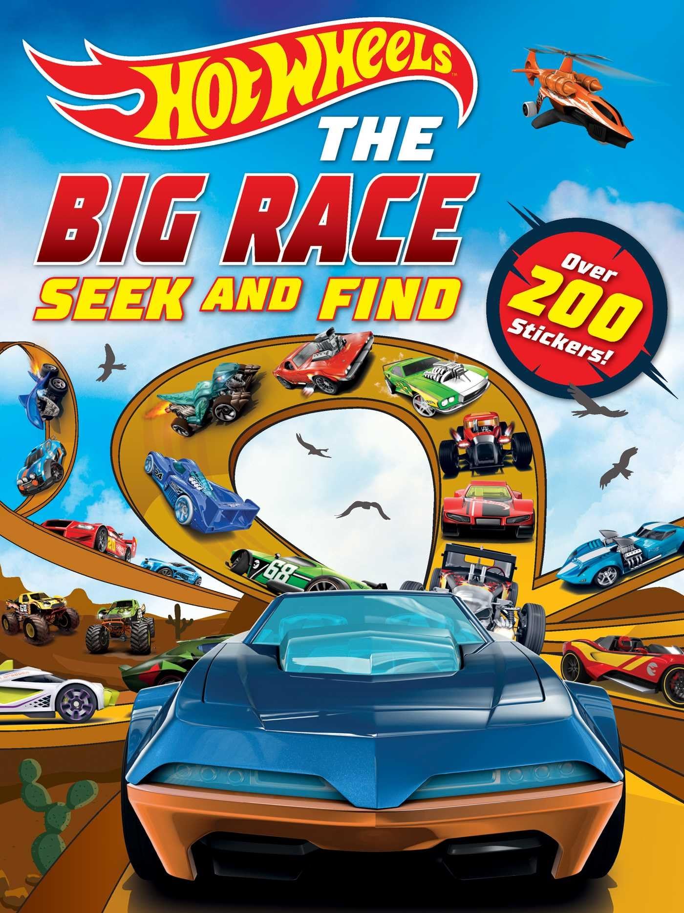 Hot Wheels: The Big Race Seek And Find: 100% Officially Licensed By Mattel, Over 200 Stickers, Perfect For Car Rides For Kids Ag,Used