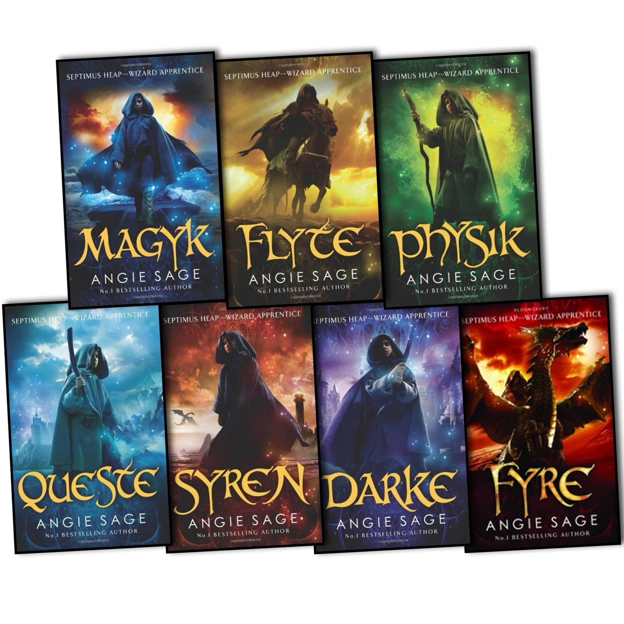 Septimus Heap Angie Sage 7 Books Collection Set Pack (Wizard Apprentice Series) By Septimus Heap (20120504),New