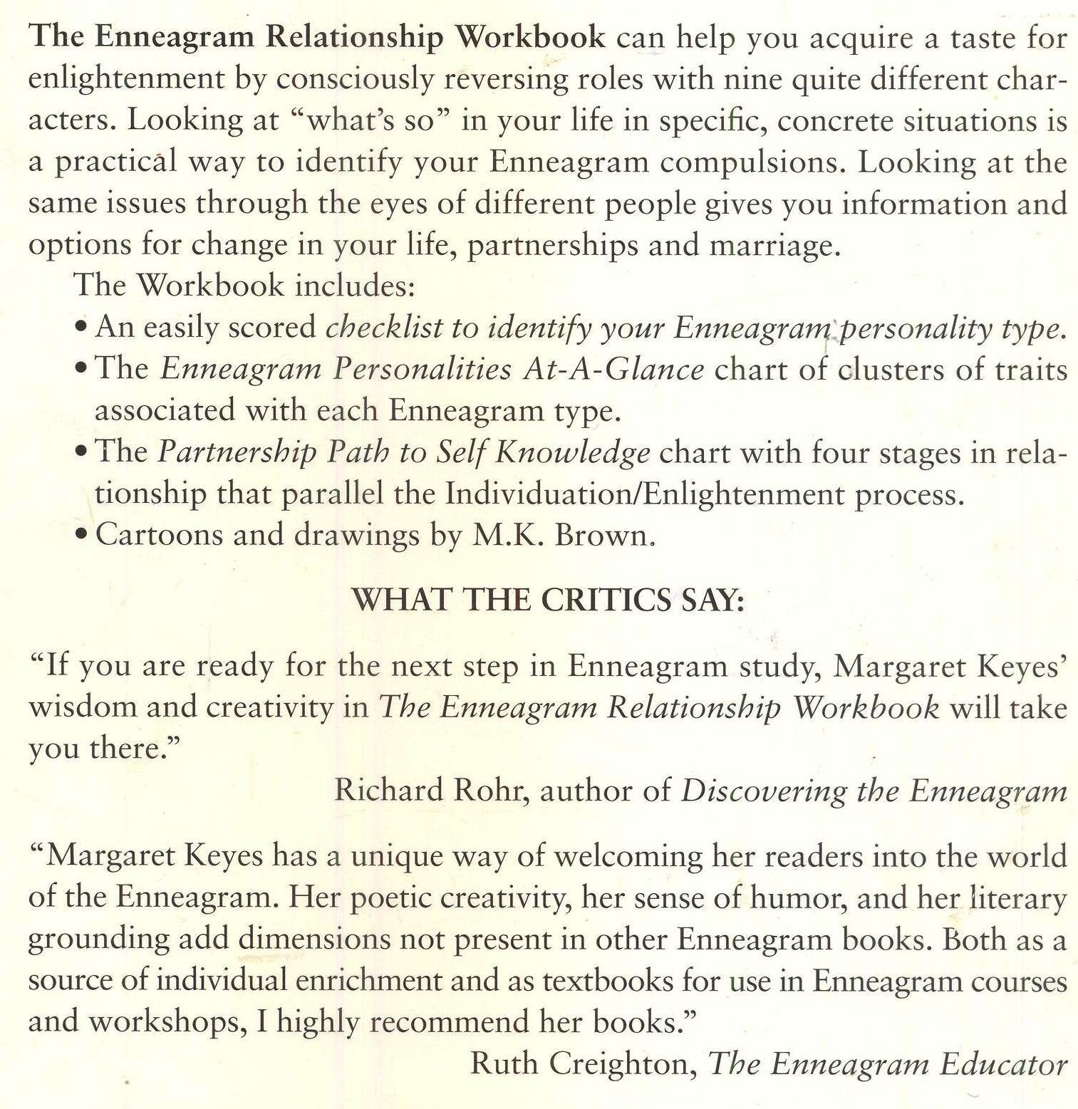 Enneagram Relationship Workbook: A Self And Partnership Assessment Guide