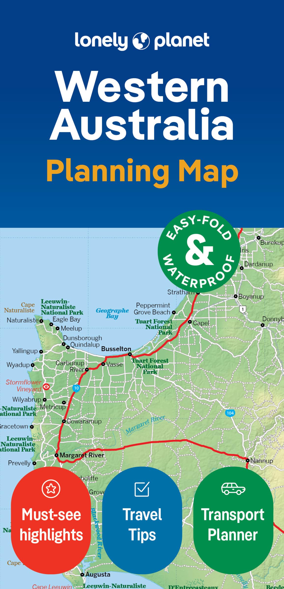 Lonely Planet Western Australia Planning Map,New