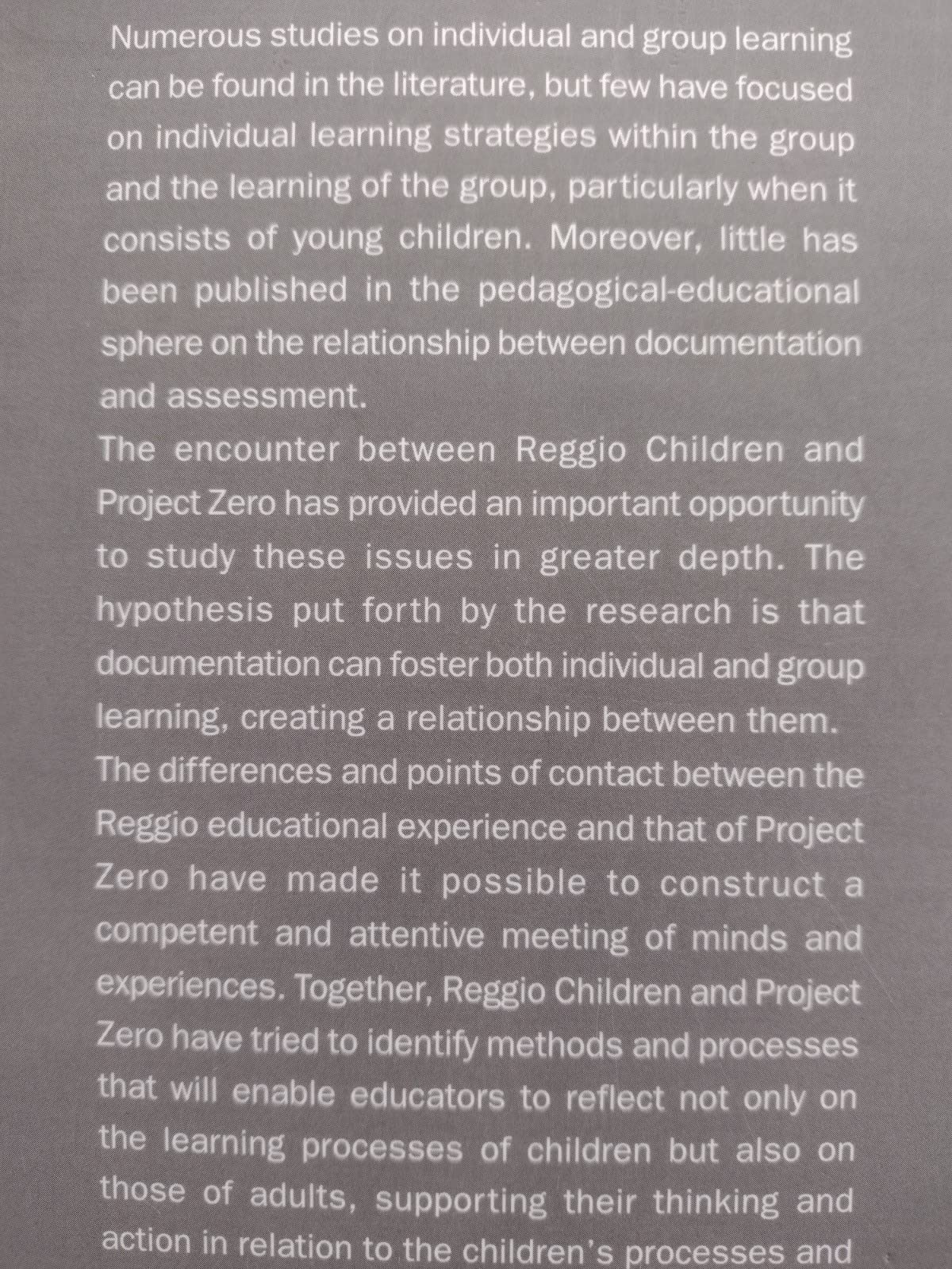 Making Learning Visible: Children As Individual and Group Learners,Used