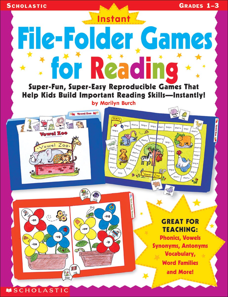 Instant Filefolder Games For Reading: Superfun, Supereasy Reproducible Games That Help Kids Build Important Reading Skillsin,New