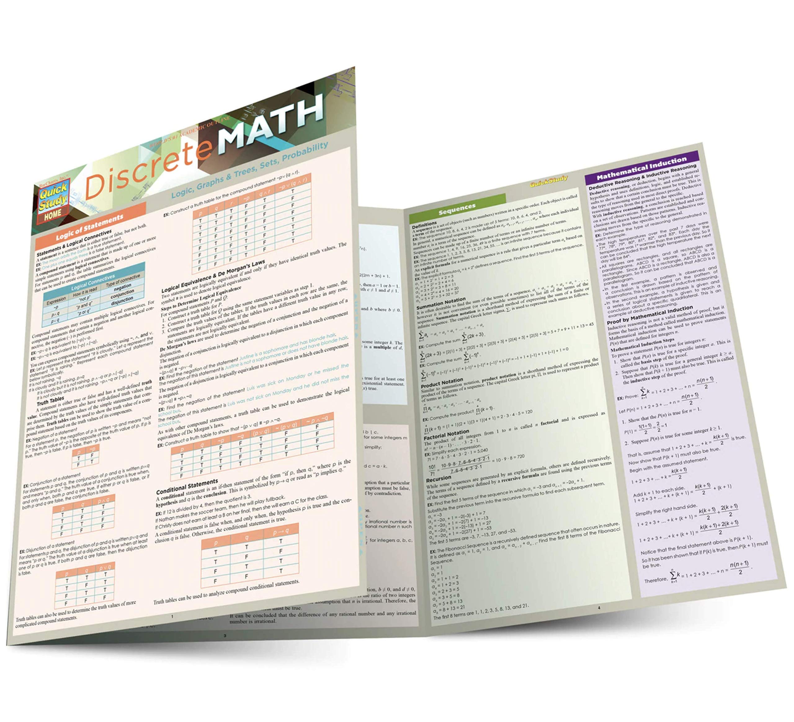 Discrete Mathematics (Quick Study Academic),Used