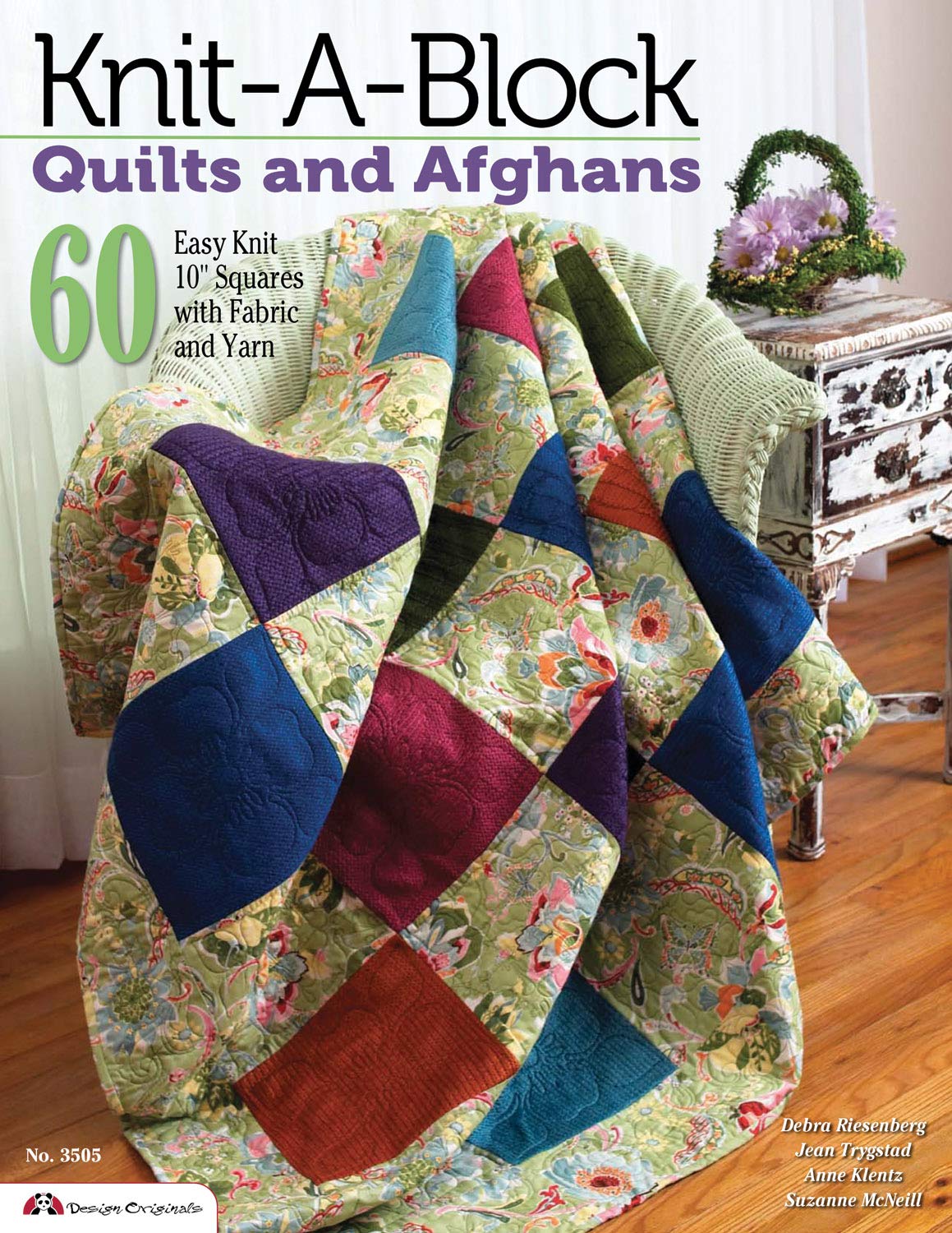 KnitABlock Quilts and Afghans: 60 Easy Knit 10' Squares with Fabric and Yarn (Design Originals) Instructions for Blocks to Kni,Used